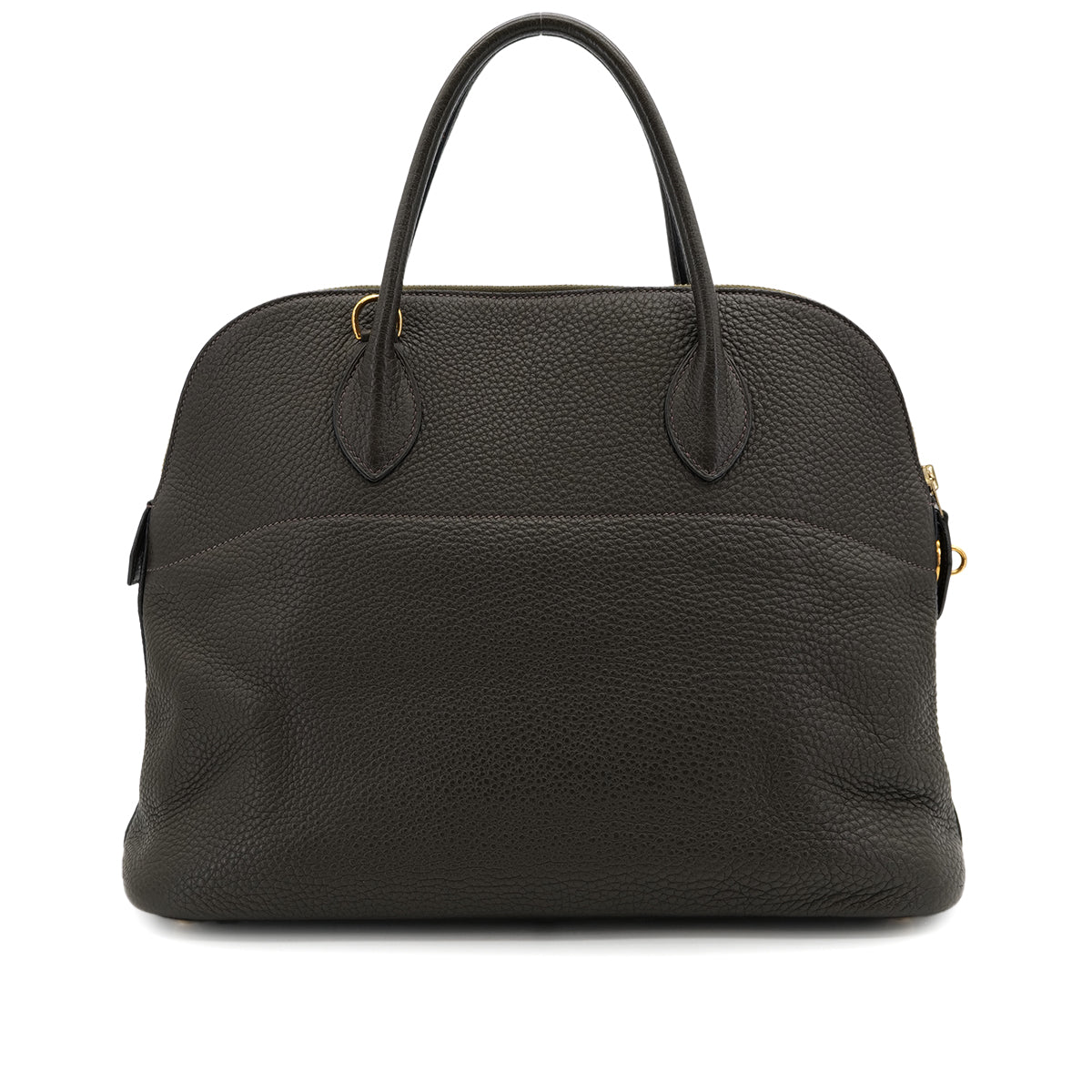 HERMES BOLIDE 35 VERT OLIVE TAURILLON CLEMENCE HAND SHOULDER BAG 2005 SQUARE I GOLD HARDWARE 90325607
