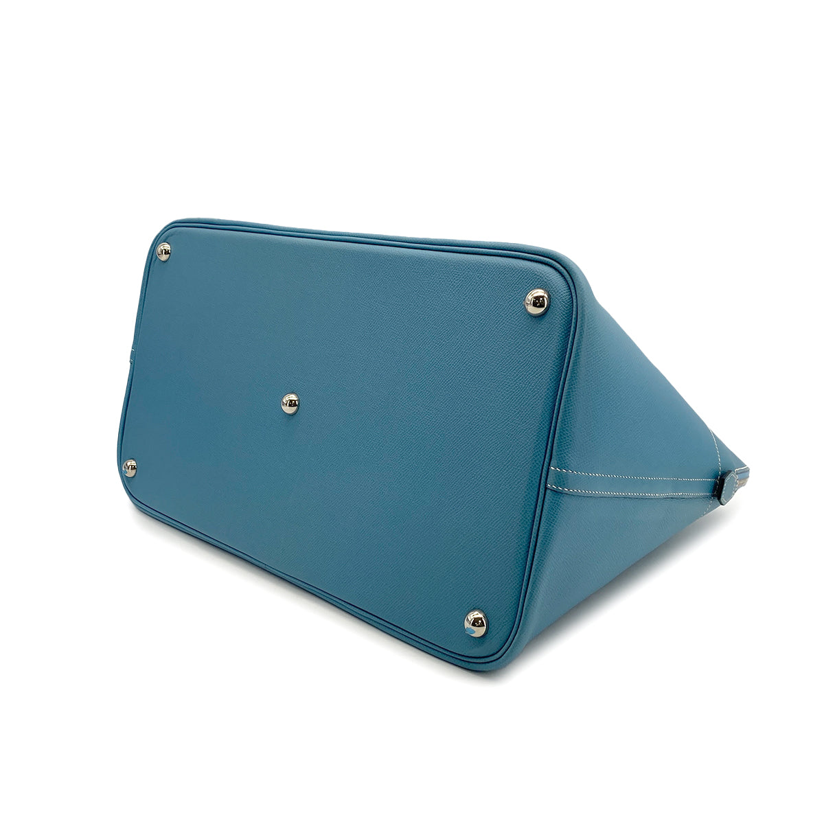 HERMES BOLIDE 45 BLUE JEAN VEAU EPSOM HAND BAG 2007 SQUARE K PALLADIUM HARDWARE 90317857