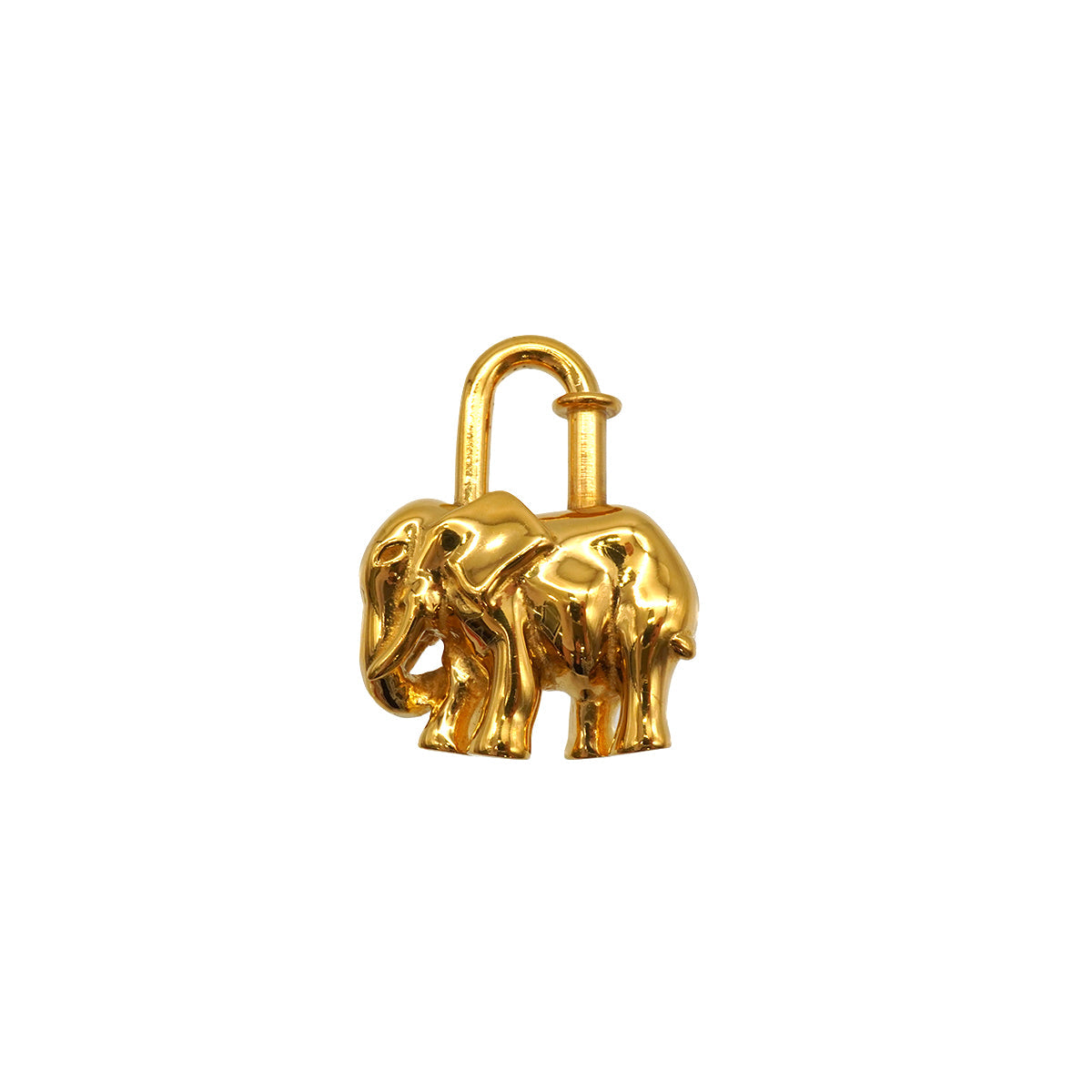 HERMES CADENA CHARM EXOTISME ELEPHANT 1988 GOLD ACCESSORY 90339665