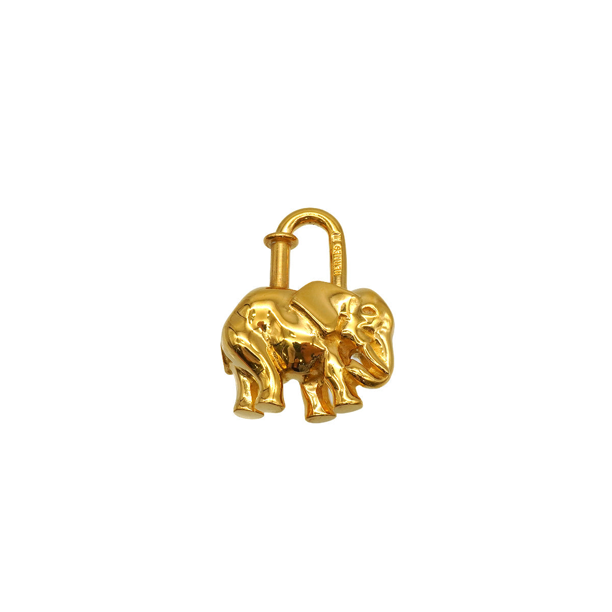 HERMES CADENA CHARM EXOTISME ELEPHANT 1988 GOLD ACCESSORY 90339665