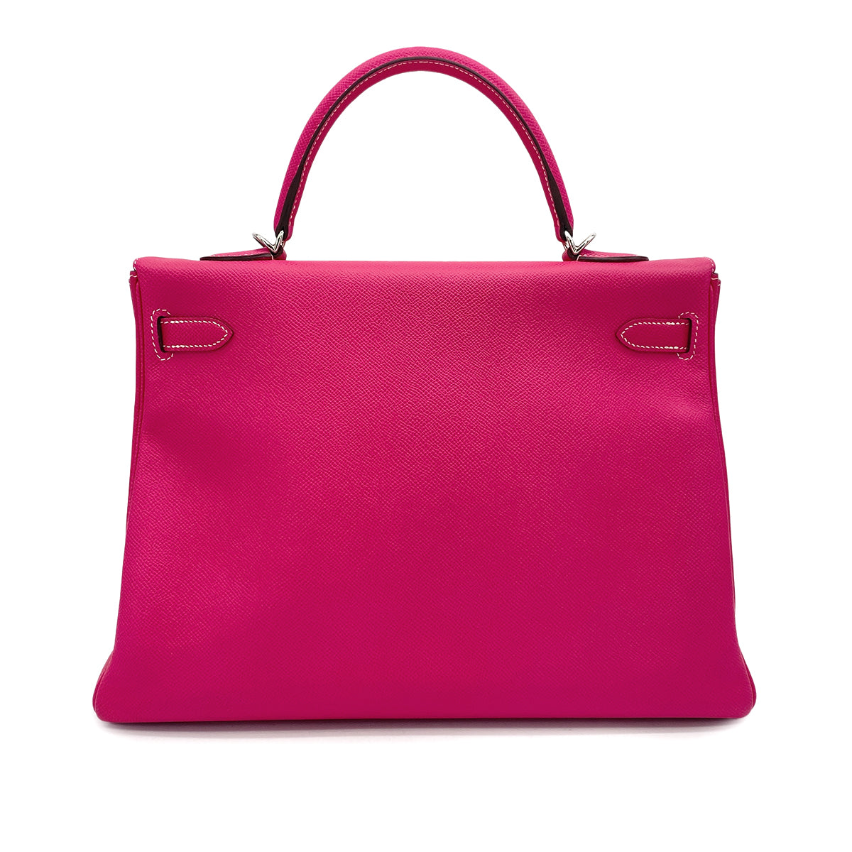 HERMES CANDY KELLY 35 RETOURNE ROSE TYRIEN RUBIS VEAU EPSOM HAND SHOULDER BAG 2011 SQUARE O PALLADIUM HARDWARE 90326844