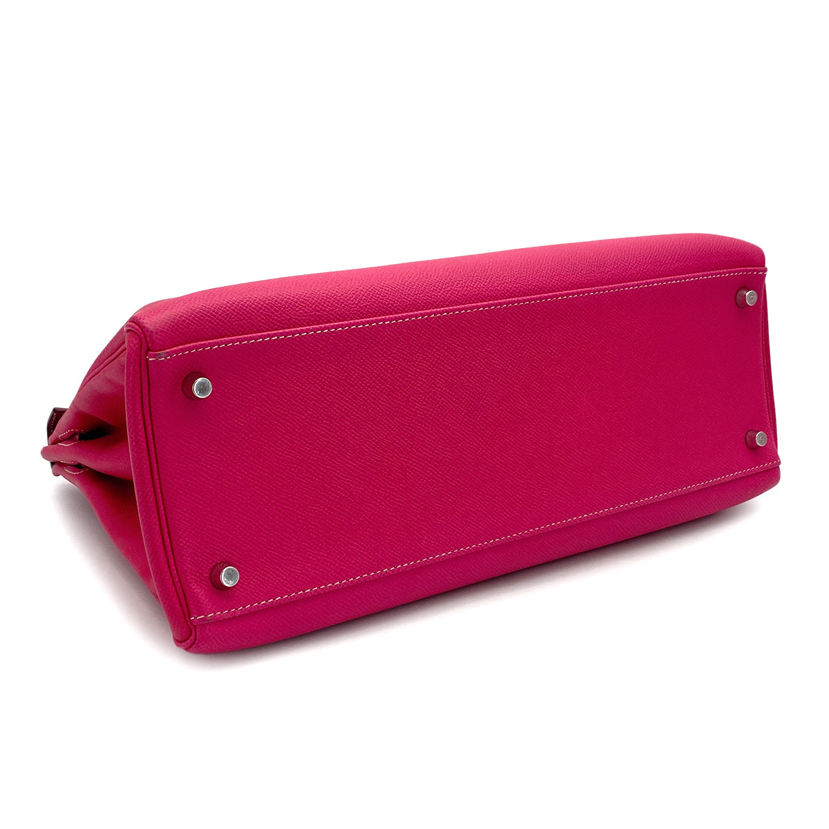 HERMES CANDY KELLY 35 RETOURNE ROSE TYRIEN RUBIS VEAU EPSOM HAND SHOULDER BAG 2011 SQUARE O PALLADIUM HARDWARE 90326844