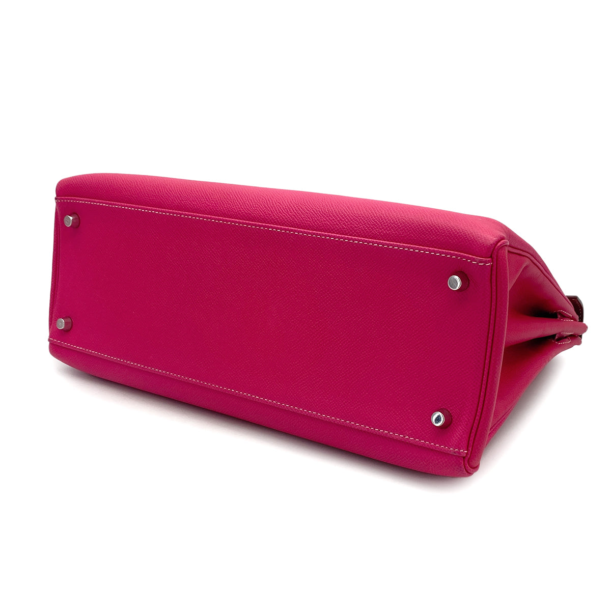 HERMES CANDY KELLY 35 RETOURNE ROSE TYRIEN RUBIS VEAU EPSOM HAND SHOULDER BAG 2011 SQUARE O PALLADIUM HARDWARE 90326844