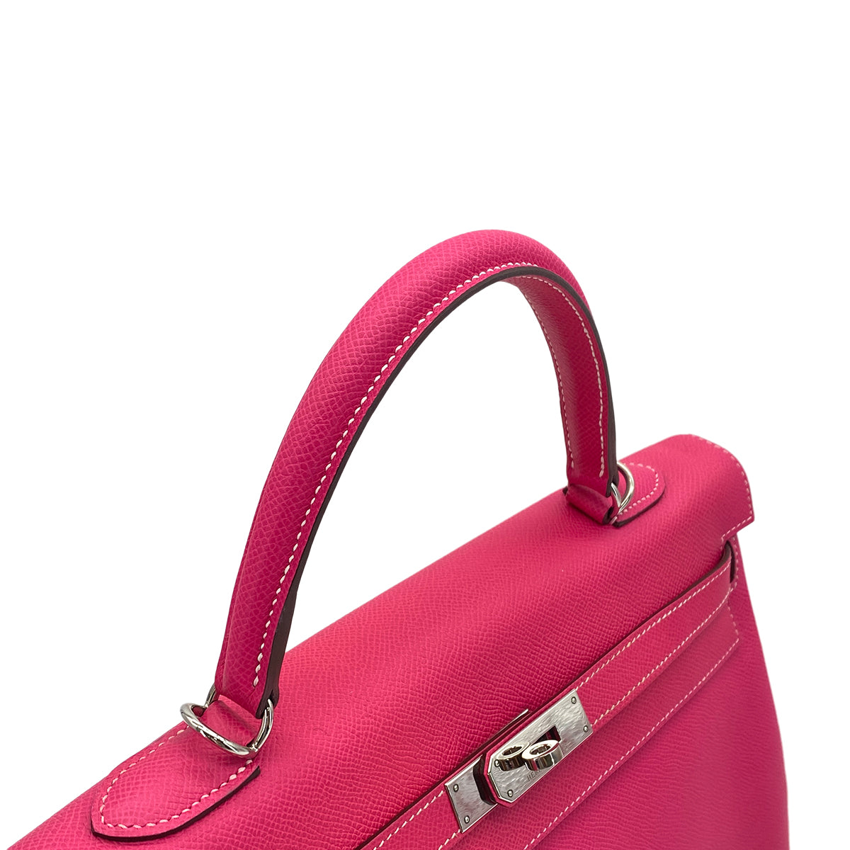 HERMES CANDY KELLY 35 RETOURNE ROSE TYRIEN RUBIS VEAU EPSOM HAND SHOULDER BAG 2011 SQUARE O PALLADIUM HARDWARE 90326844