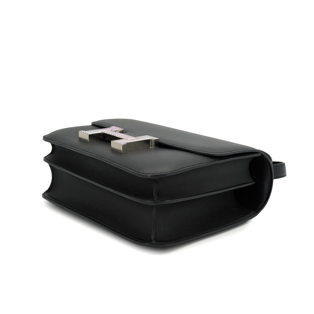 HERMES CONSTANCE3 24 OPTIQUE BLACK VEAU MONSIEUR SHOULDER BAG 2019 D STAMP PALLADIUM HARDWARE 90326730