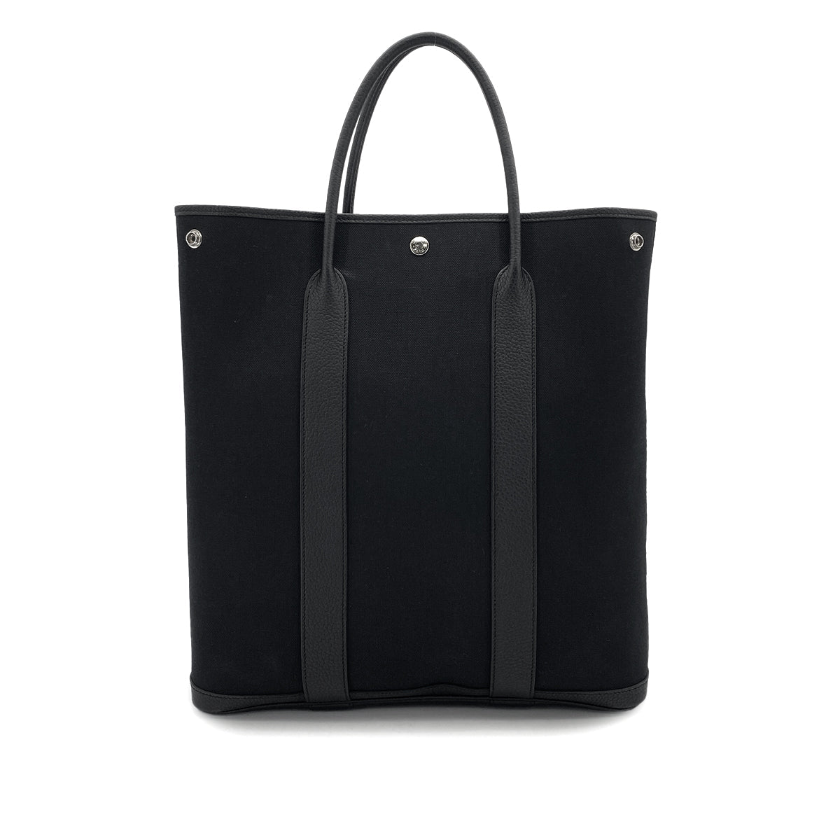 HERMES GARDEN FILE MM TOILE MILITARY VEAU NEGONDA BLACK TOTE BAG 2020 Y STAMP 90327061