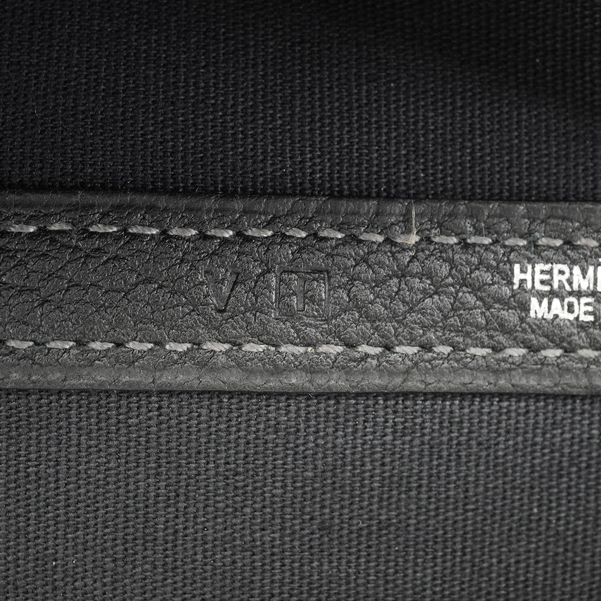 HERMES GARDEN PARTY PM BLACK TOILE OFFICIER HAND SHOULDER BAG 2005 SQUARE I 90326202