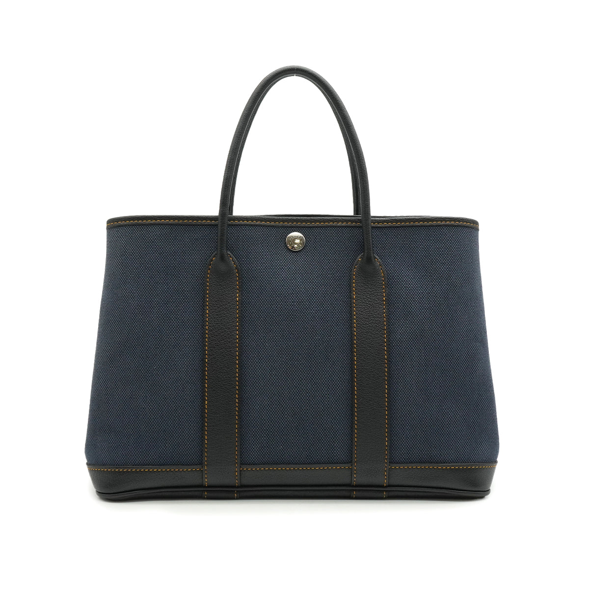HERMES GARDEN PARTY TPM BLACK DENIM FONC BUFFLE SKIPPER TOILE H HAND BAG 2012 SQUARE P 90335887