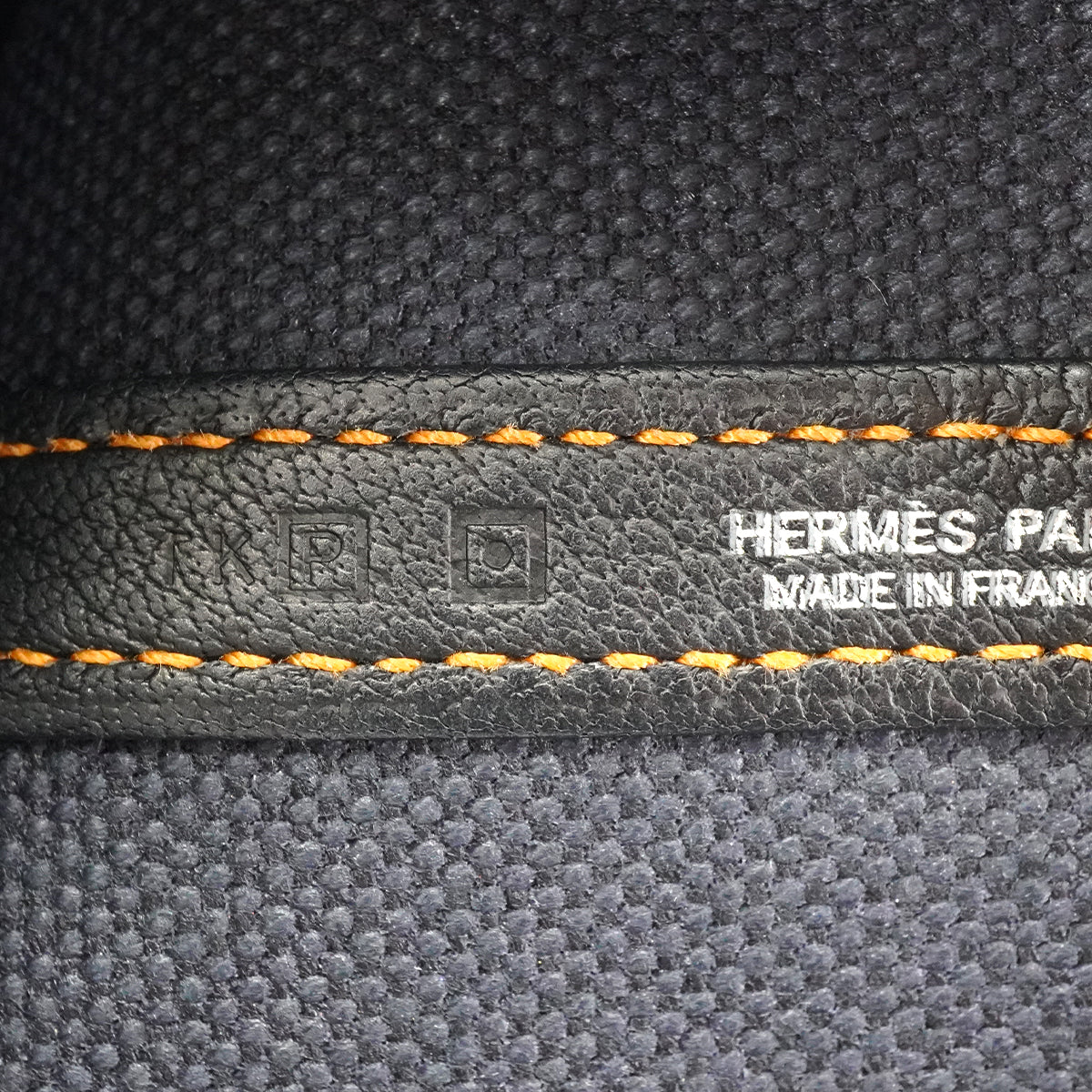 HERMES GARDEN PARTY TPM BLACK DENIM FONC BUFFLE SKIPPER TOILE H HAND BAG 2012 SQUARE P 90335887