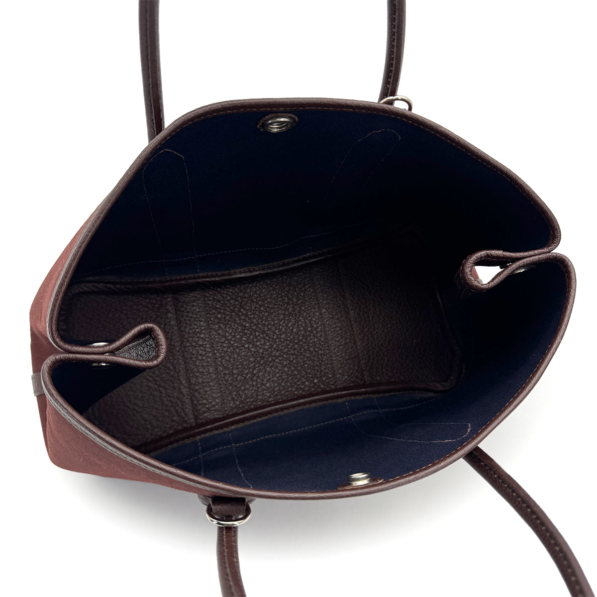 HERMES GARDEN PARTY TPM ROUGE H BLUE INDIGO TOILE OFFICIER BUFFLE SKIPPER HAND SHOULDER BAG 2005 SQUARE I 90313399