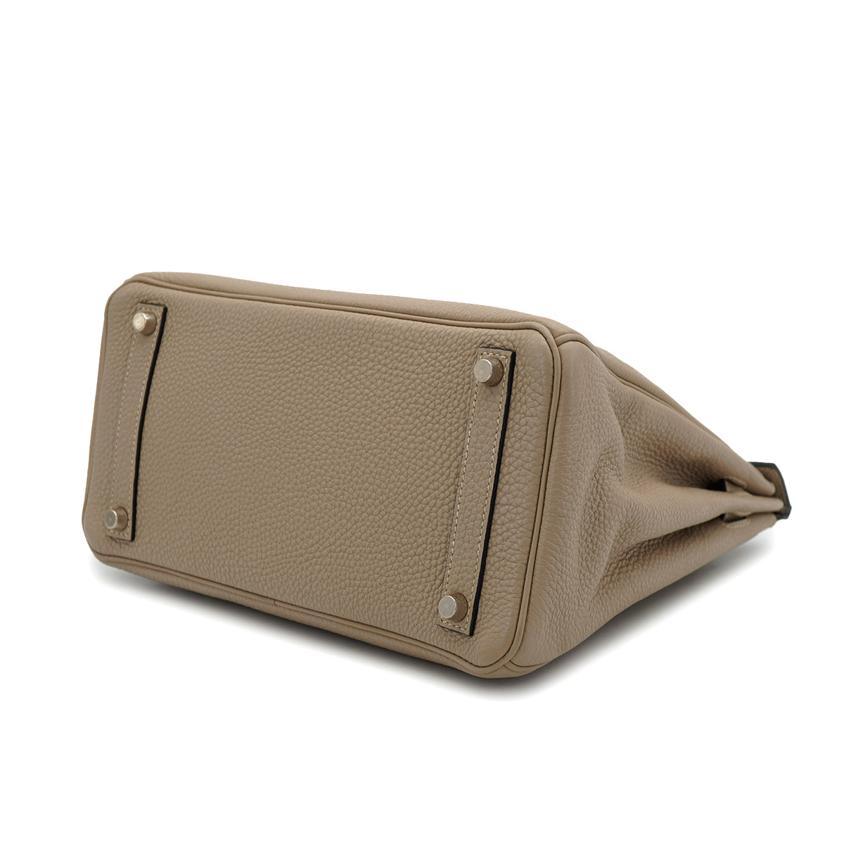 HERMES HAUT A COURROIES 28 GRIS TOURTERELLE TOGO HAND BAG 2005 SQUARE I 90333189