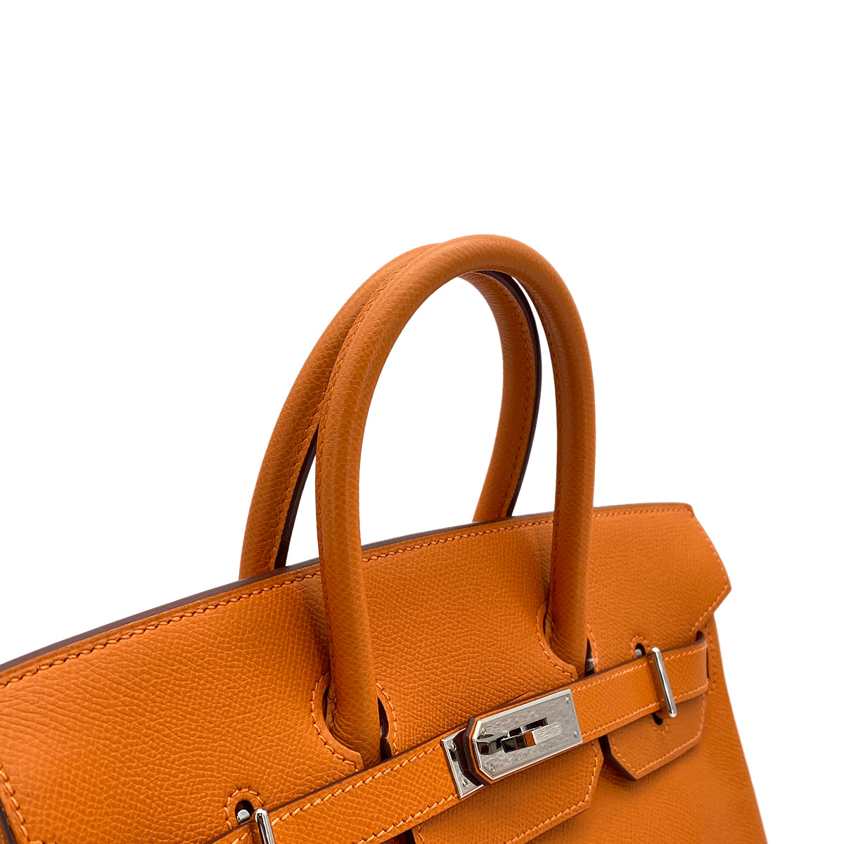 HERMES HAUT A COURROIES 28 ORANGE EPSOM HAND BAG 2007 SQUARE K PALLADIUM HARDWARE 90312506
