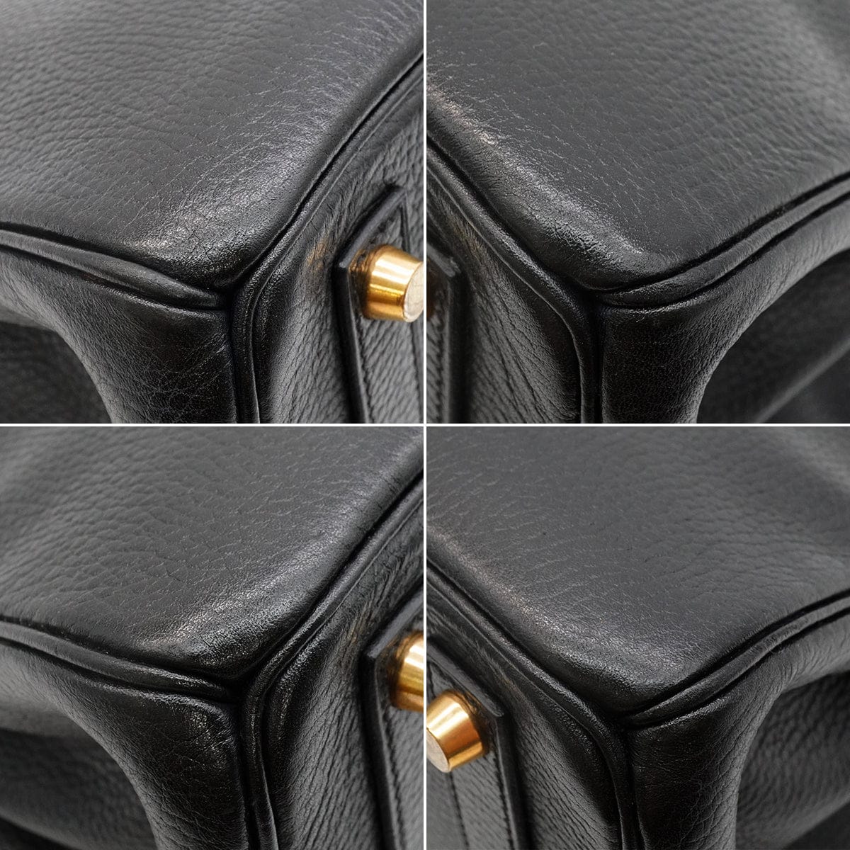 Luxury Promise Japan HERMES HAUT A COURROIES 32 BLACK ARDENNES HAND BAG 1996 CIRCLE Z GOLD HARDWARE 90344865
