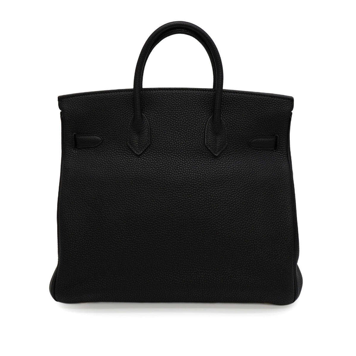 HERMES HAUT A COURROIES 32 BLACK TOGO HAND BAG 2004 SQUARE H GOLD HARDWARE 90345055