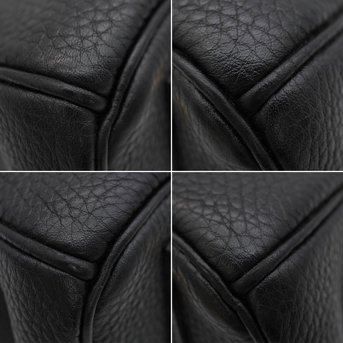 HERMES HAUT A COURROIES 32 BLACK TOGO HAND BAG 2004 SQUARE H GOLD HARDWARE 90345055