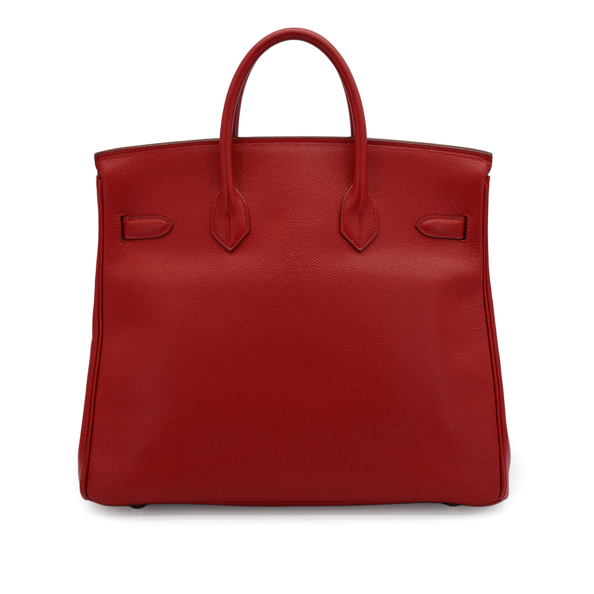HERMES HAUT A COURROIES 32 ROUGE CASAQUE COUCHEVEL HAND BAG 2000 SQUARE D SILVER HARDWARE 90341716
