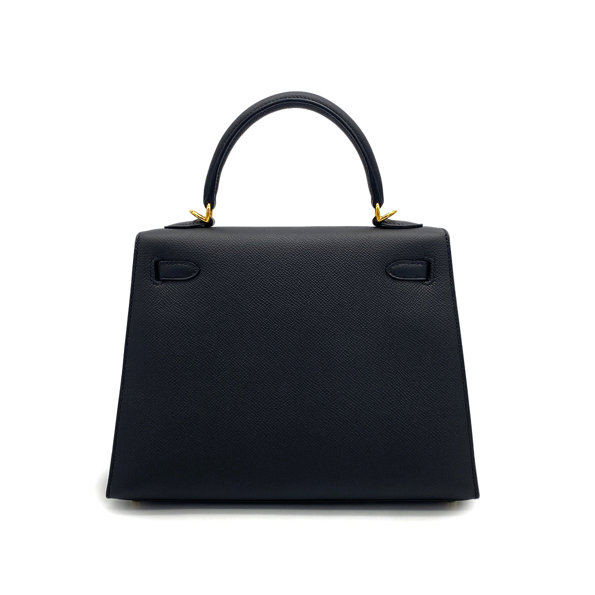 HERMES KELLY 25 SELLIER BLACK EPSOM HAND SHOULDER BAG 2021 Z STAMP GOLD HARDWARE 90325333