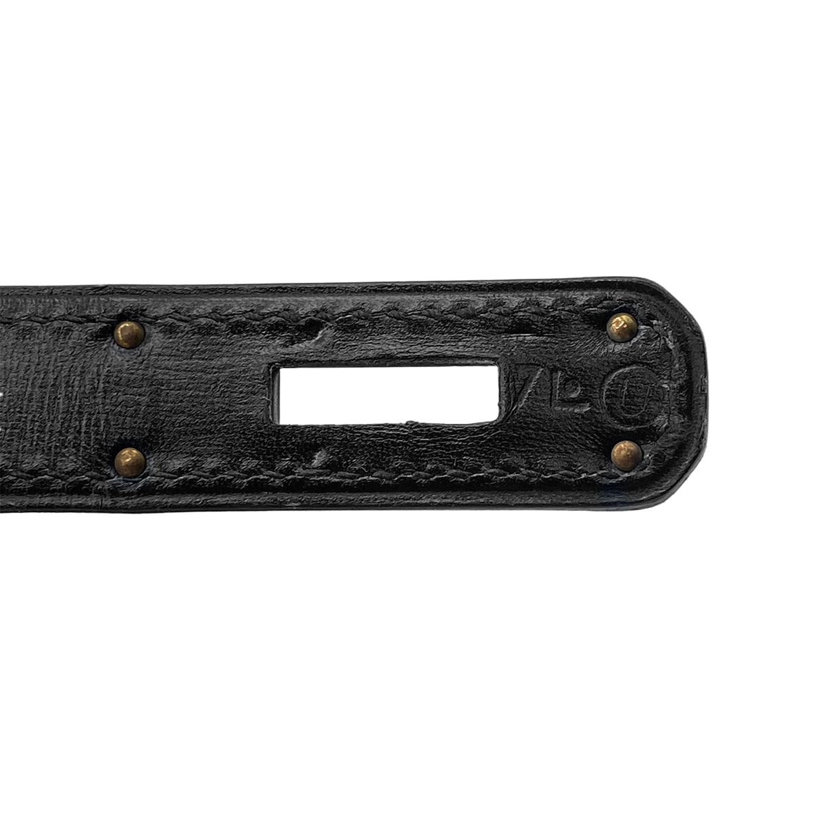 HERMES KELLY 28 SELLIER BLACK BOXCALF HAND BAG 1991 CIRCLE U GOLD HARDWRE 90314460