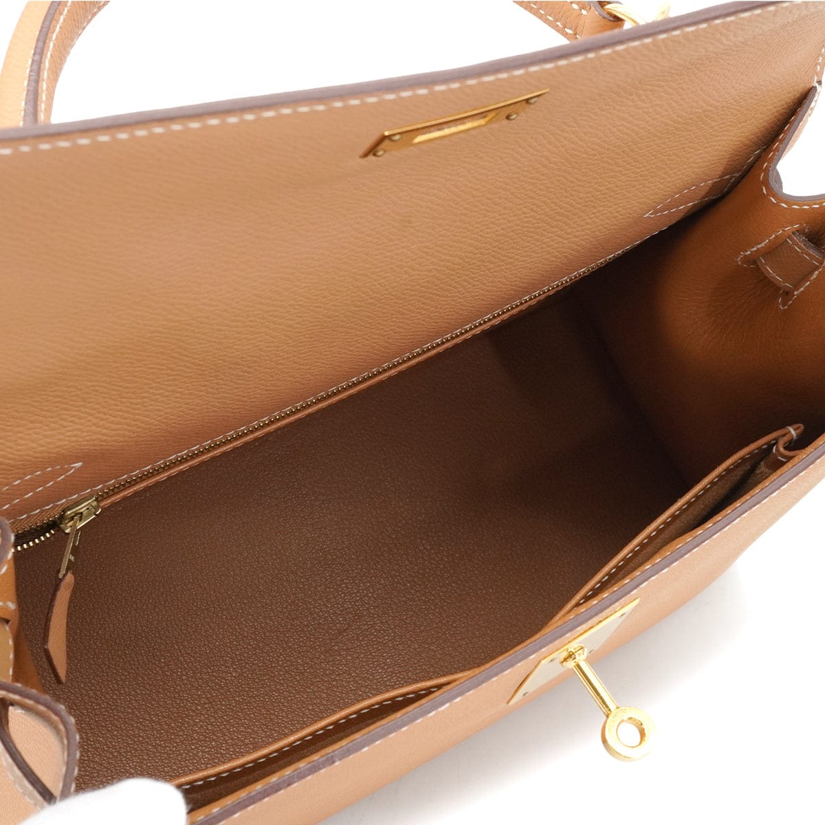 LUXURY PROMISE HERMES KELLY 28 SELLIER GOLD VEAU EPSOM HAND SHOULDER BAG 2005 SQUARE I GOLD HARDWARE 90341431
