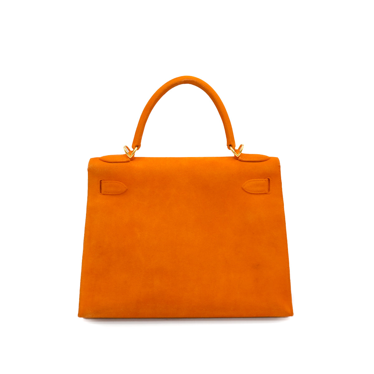 HERMES KELLY 28 SELLIER ORANGE DOBLIS HAND SHOULDER BAG 2006 SQUARE J GOLD HARDWARE 90347756