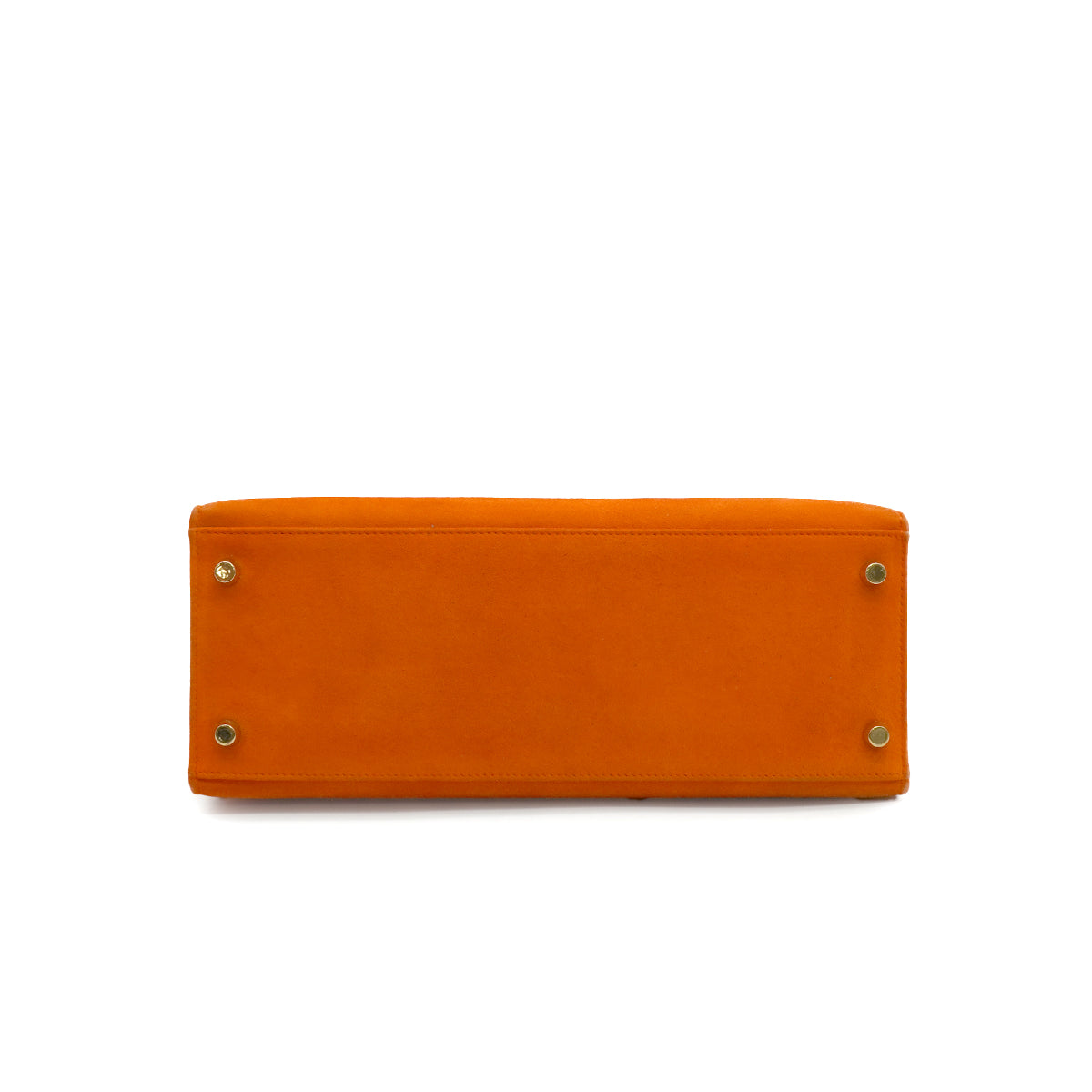 HERMES KELLY 28 SELLIER ORANGE DOBLIS HAND SHOULDER BAG 2006 SQUARE J GOLD HARDWARE 90347756