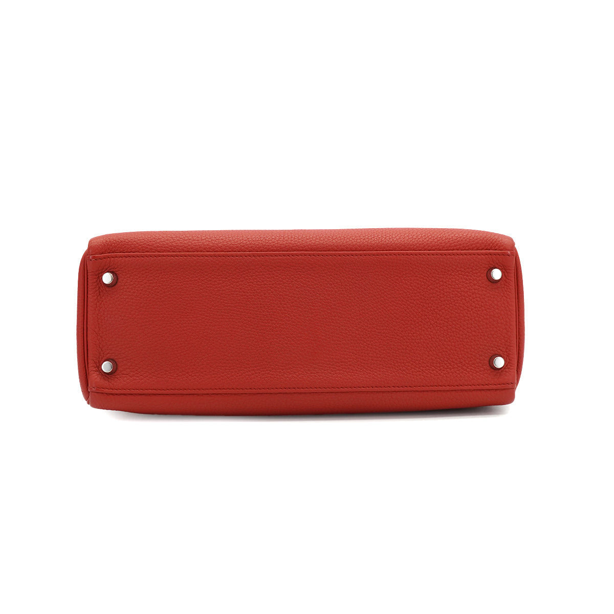 HERMES KELLY 32 RETOURNE ROUGE GARANCE TOGO HAND SHOULDER BAG 2013 SQUARE Q PALLADIUM HARDWARE 90335579