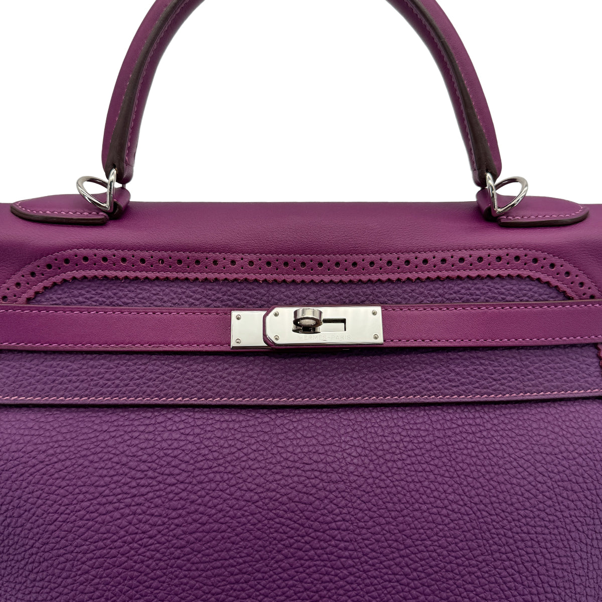 HERMES KELLY35 GHILLIES RETOURNE ANEMONE TOGO SWIFT HAND SHOULDER BAG 2014 R STAMP PALLADIUM HARDWARE 90325615