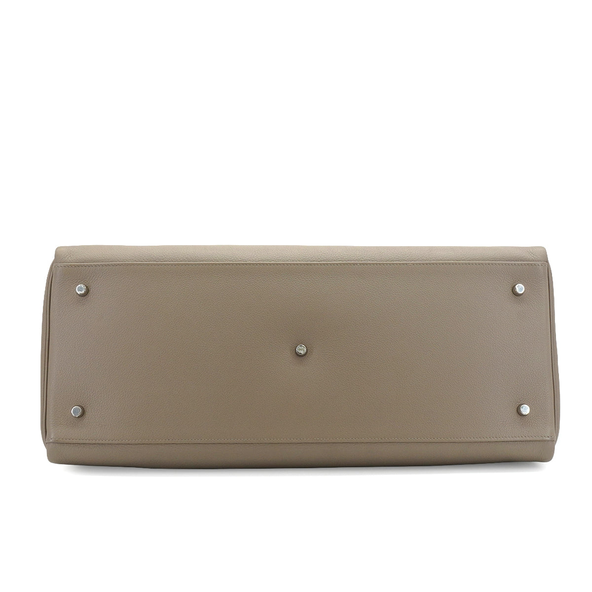 HERMES KELLY 50 RELAX VOYAGE RETOURNE GRIS ASPHALTE TAURILLON NOVILLO HAND SHOULDER BAG 2021 Z STAMP PALLADIUM HARDWARE 90335803