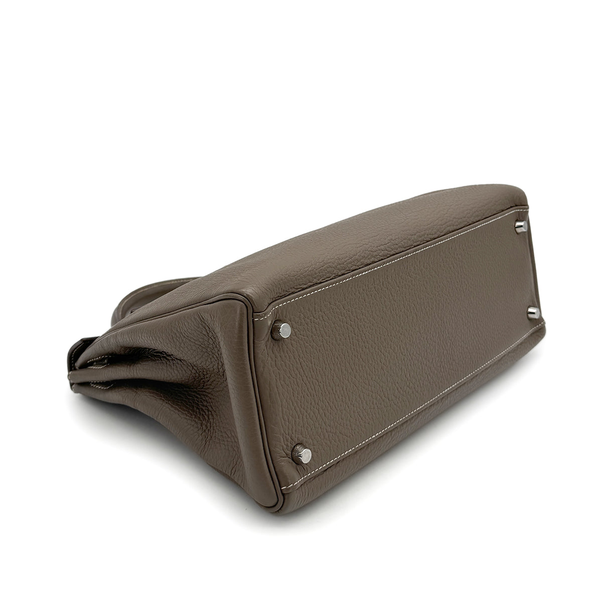 HERMES KELLY AMAZON 32 RETOURNE ETOUPE TOGO HAND SHOULDER BAG 2010 SQUARE N PALLADIUM HARDWARE 90277075