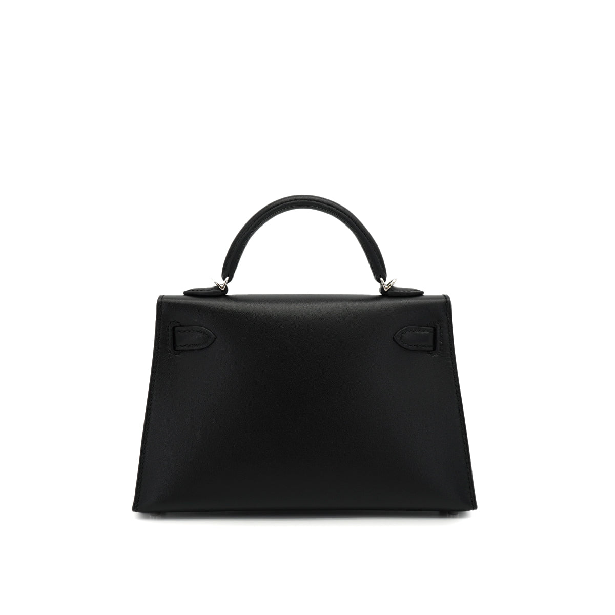 HERMES KELLY MINI 2 CHEVAL DE BOIS BLACK TADELAKT HAND SHOULDER BAG 2024 W STAMP PALLADIUM HARDWARE 90331234