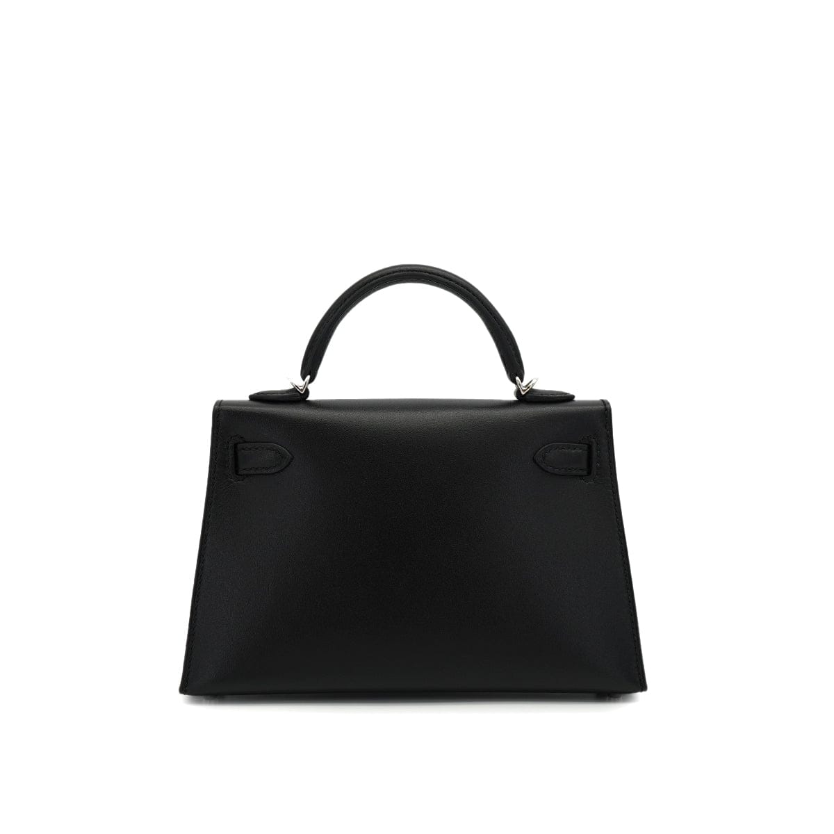 LUXURY PROMISE HERMES KELLY MINI 2 CHEVAL DE BOIS BLACK TADELAKT HAND SHOULDER BAG 2024 W STAMP PALLADIUM HARDWARE 90331234