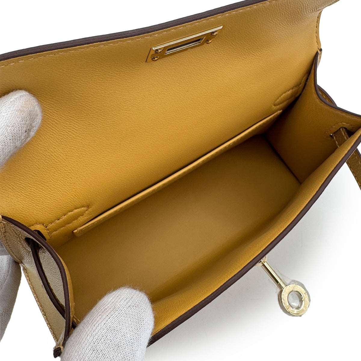 HERMES KELLY MINI 2 NEW DORE CHEVRE CHAMKILA HAND SHOULDER BAG 2025 K STAMP GOLD HARDWARE 90319696