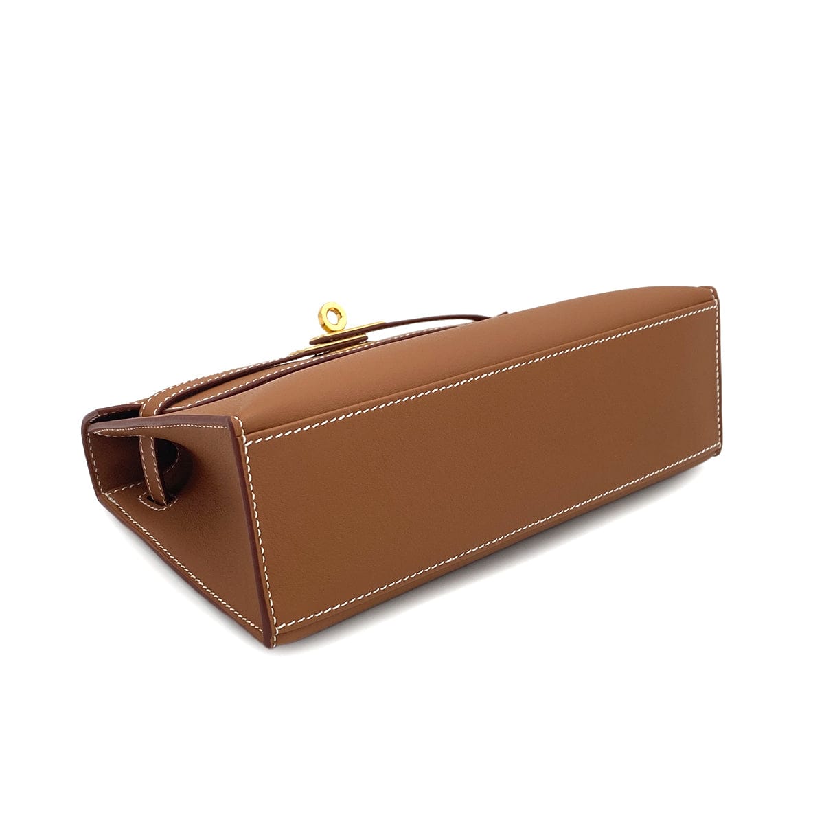 HERMES KELLY POCHETTE SELLIER GOLD SWIFT HAND BAG 2025 K STAMP GOLD HARDWARE 90320165