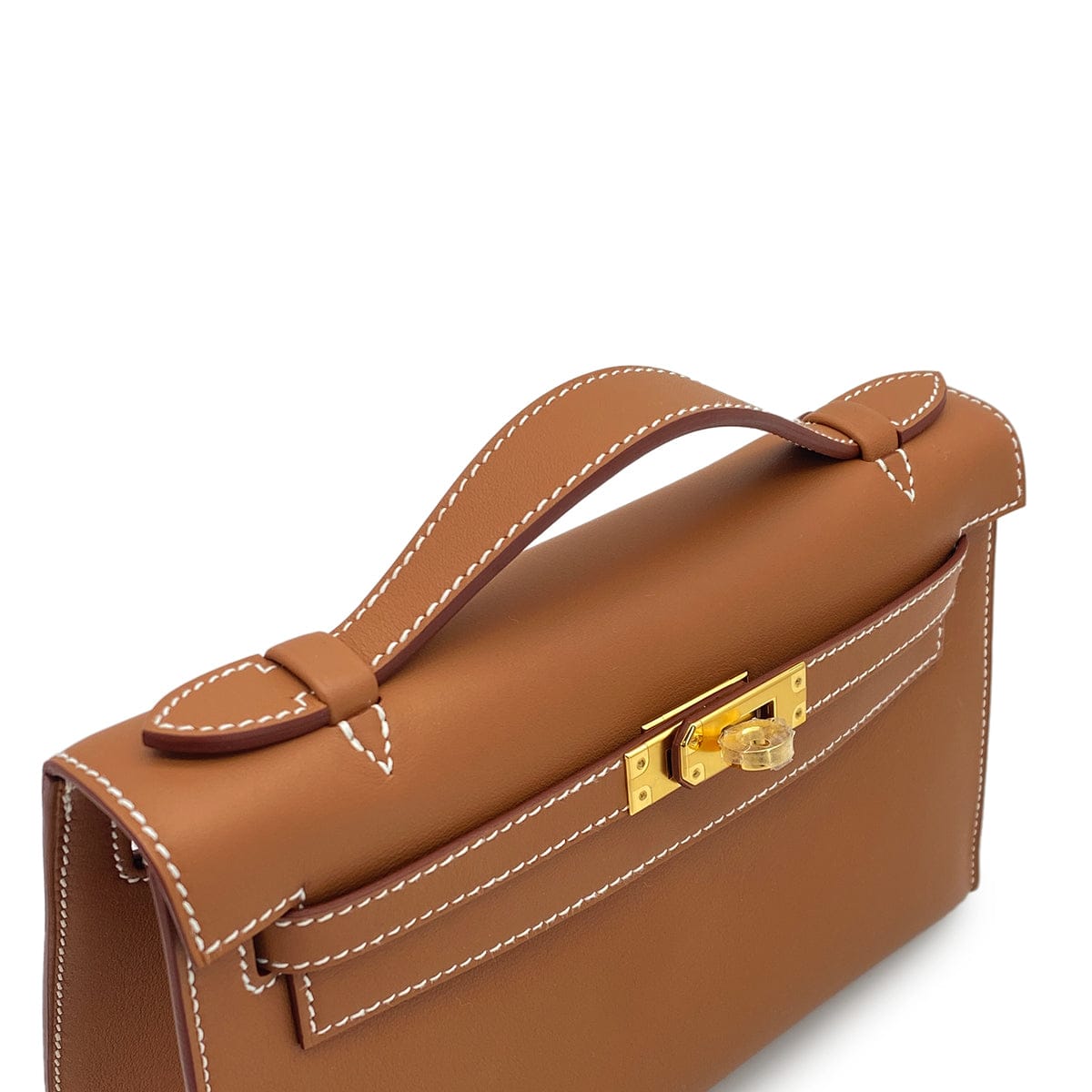HERMES KELLY POCHETTE SELLIER GOLD SWIFT HAND BAG 2025 K STAMP GOLD HARDWARE 90320165