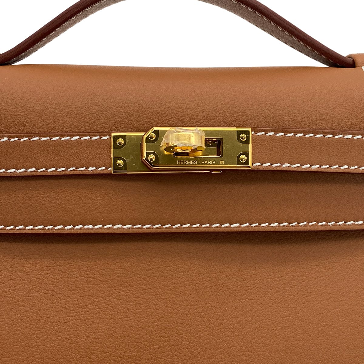 HERMES KELLY POCHETTE SELLIER GOLD SWIFT HAND BAG 2025 K STAMP GOLD HARDWARE 90320165