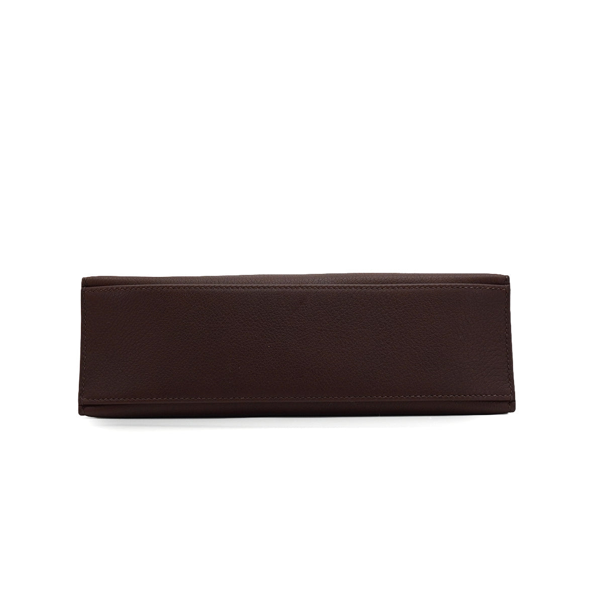 HERMES KELLY POCHETTE SELLIER HAVANE EVERGRAIN HAND BAG 2006 SQUARE J PALLADIUM HARDWARE 90339639