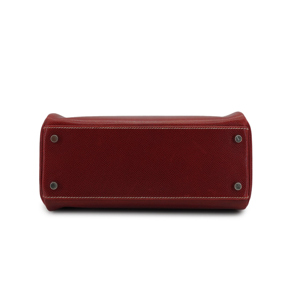 HERMES KELLY SPORTS MM ROUGE H LISSE SHOULDER BAG 2001 SQUARE E PALLADIUM HARDWARE 90339635