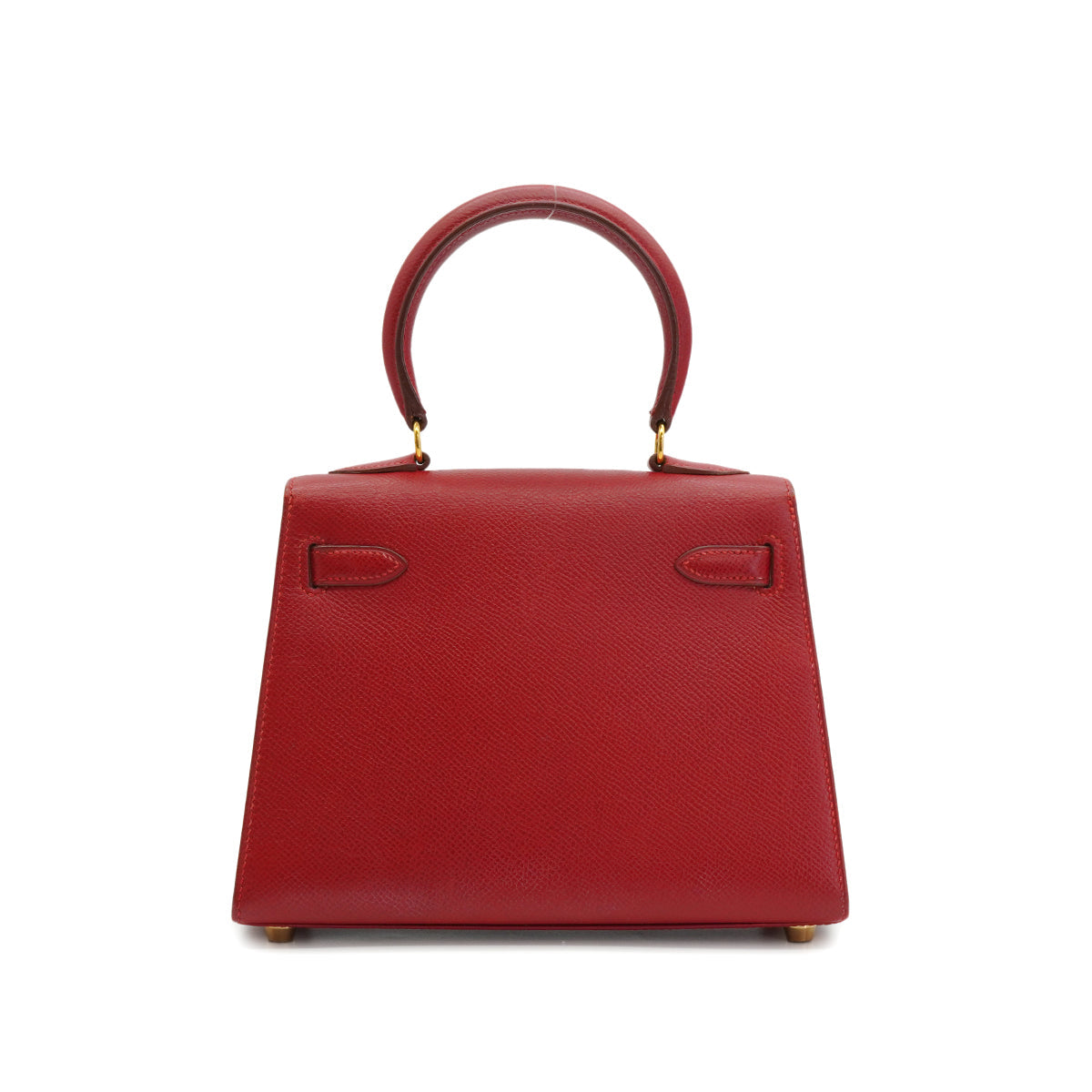 HERMES MINI KELLY 20 SELLIER ROUGE COUCHVEL HAND SHOULDER BAG 1995 CIRCLE Y GOLD HARDWARE 90233732