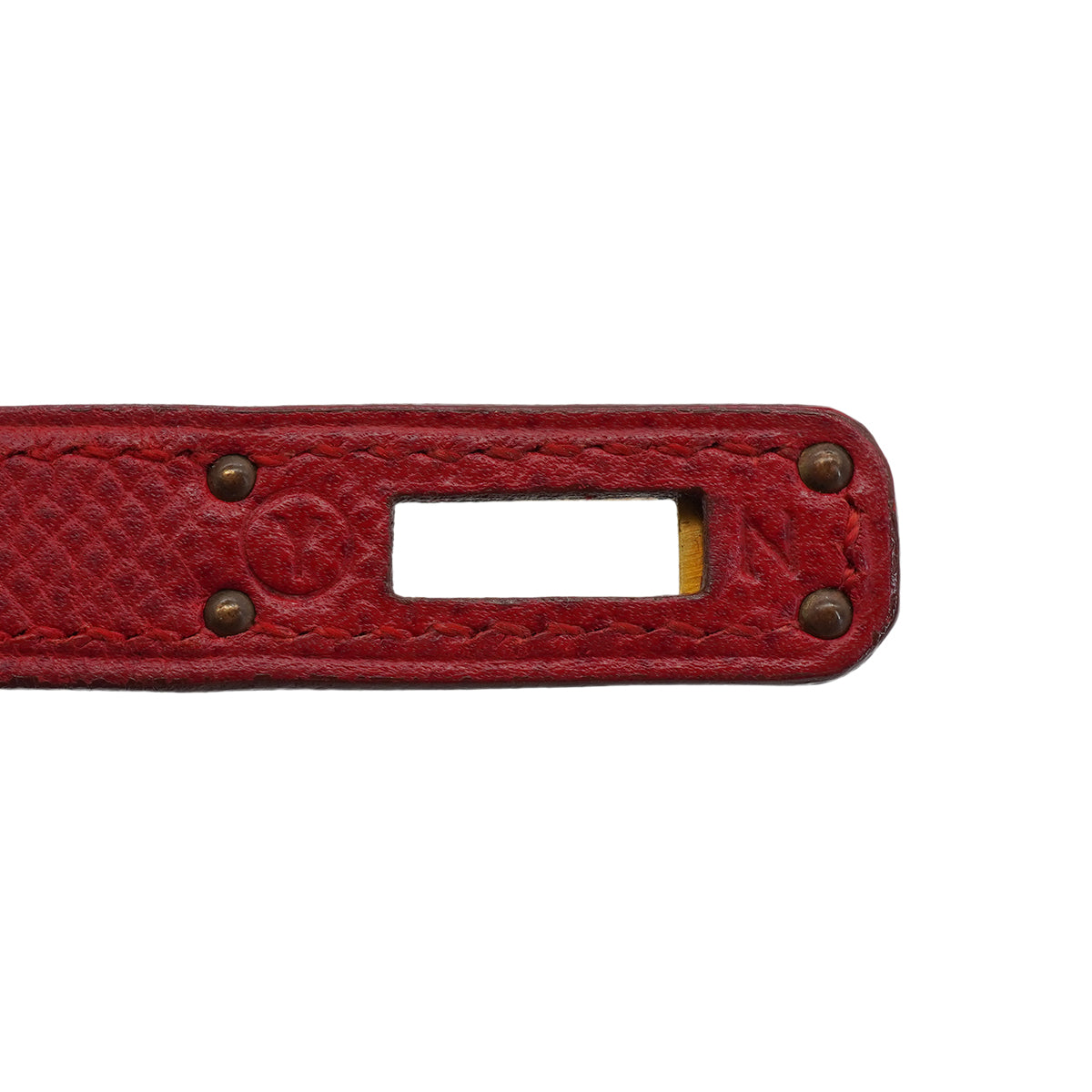HERMES MINI KELLY 20 ROUGE COUCHVEL HAND SHOULDER BAG 1995 CIRCLE Y GOLD HARDWARE 90233732