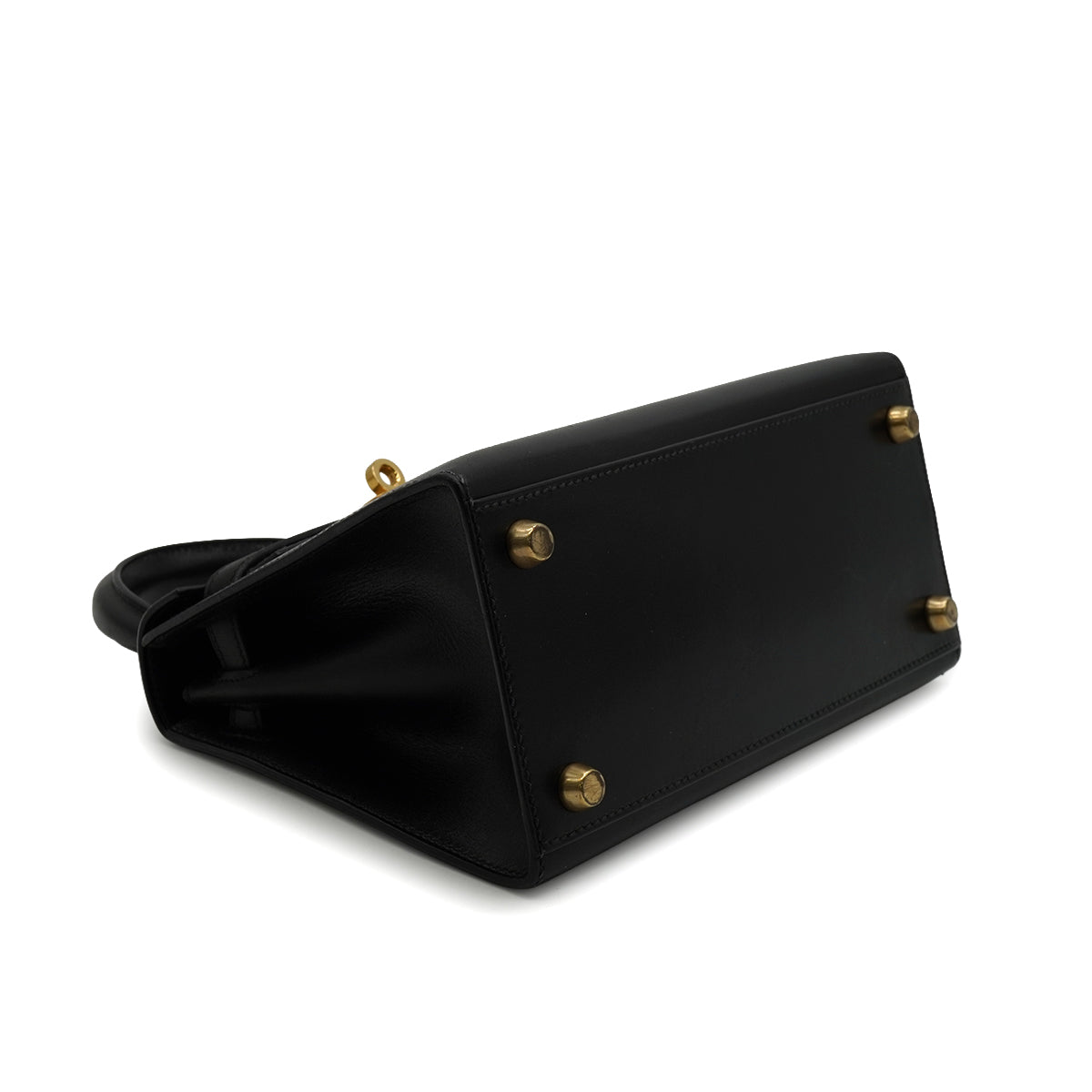 HERMES MINI KELLY 20 SELLIER POUSSIERE MADAME SHOULDER BAG 1993 CIRCLE W PERMABRASS GOLD HARDWARE 90346641