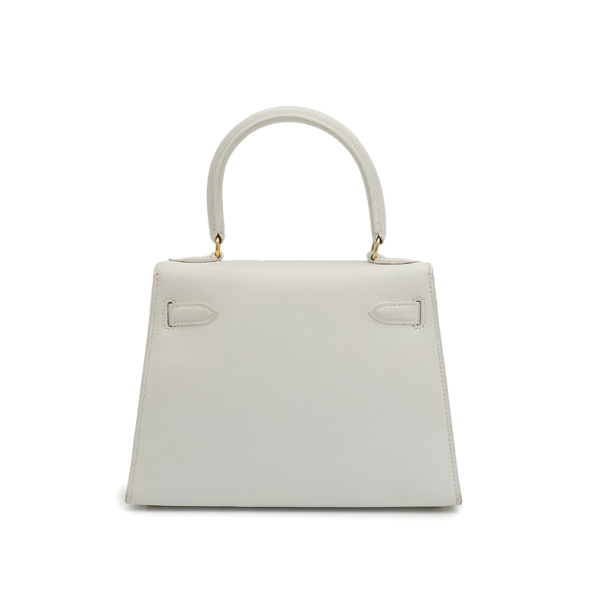 HERMES MINI KELLY 20 WHITE GRAINE HAND SHOULDER BAG 1985 CIRCLE O GOLD HARDWARE 90227517