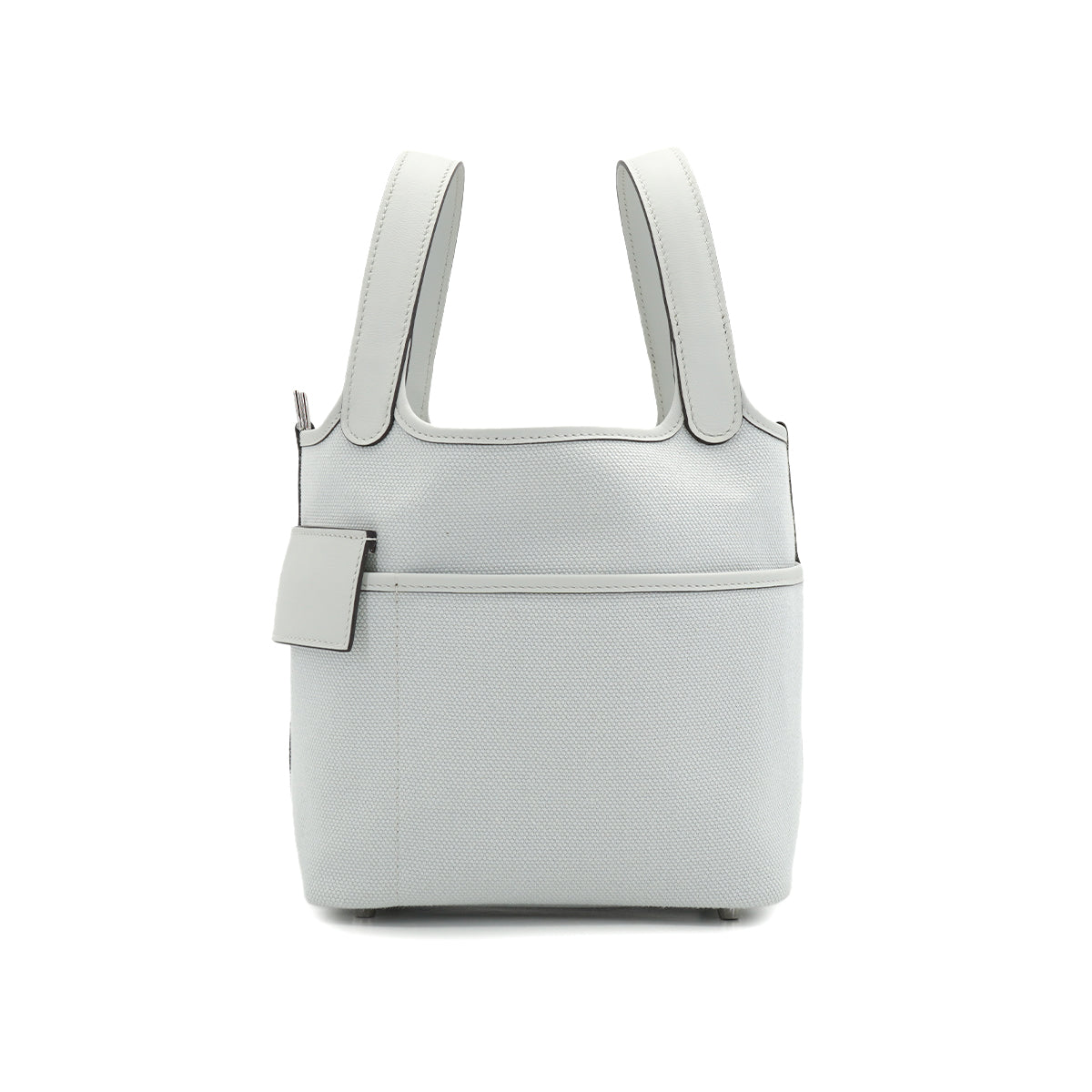 HERMES PICOTIN LOCK 18 PM CARGO POCKET BLUE PALE TOILE GOELAND VEAU SWIFT 2024 W STAMP PALLADIUM HARDWARE 90328904