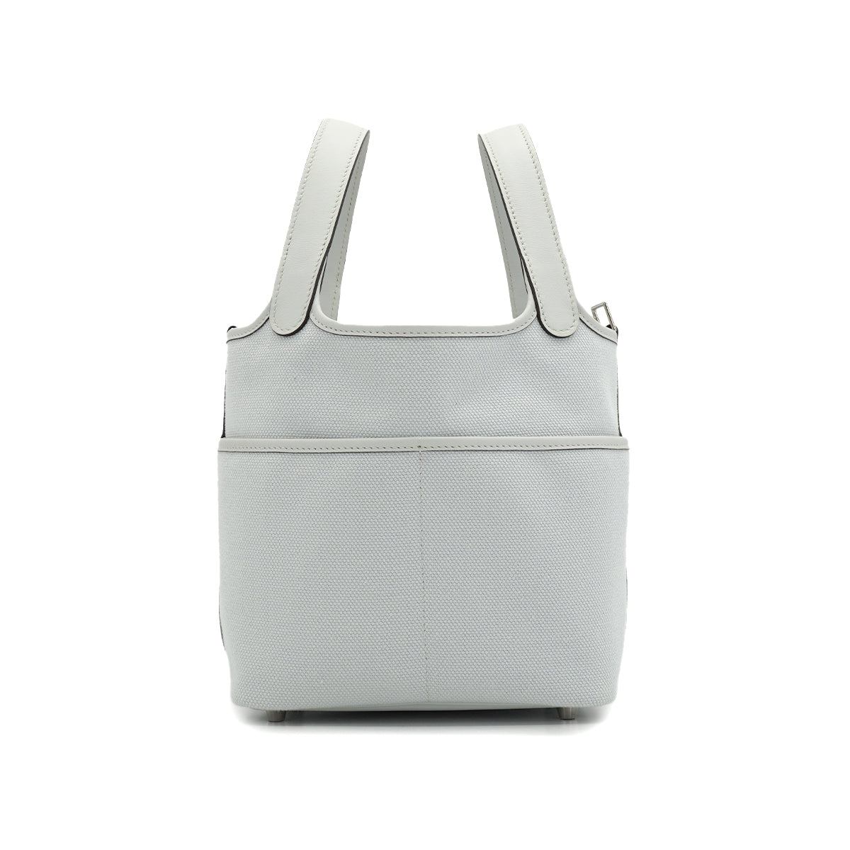 HERMES PICOTIN LOCK 18 PM CARGO POCKET BLUE PALE TOILE GOELAND VEAU SWIFT 2024 W STAMP PALLADIUM HARDWARE 90328904