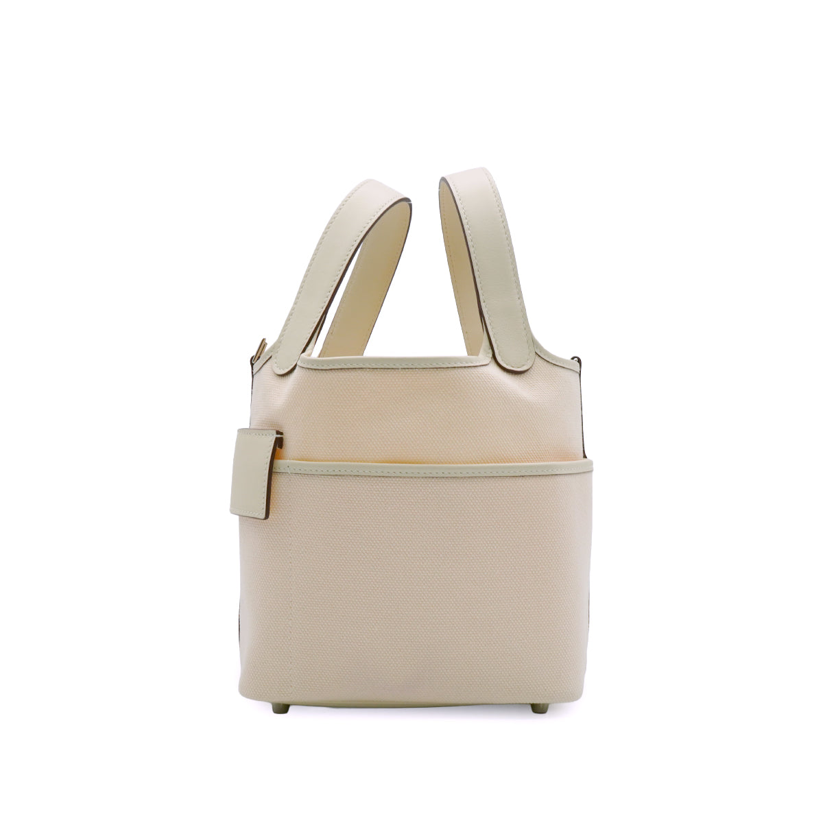 HERMES PICOTIN LOCK PM CARGO POCKET NATA TOILE GOELAND VEAU SWIFT 2021 Z STAMP PALLADIUM HARDWARE 90342568