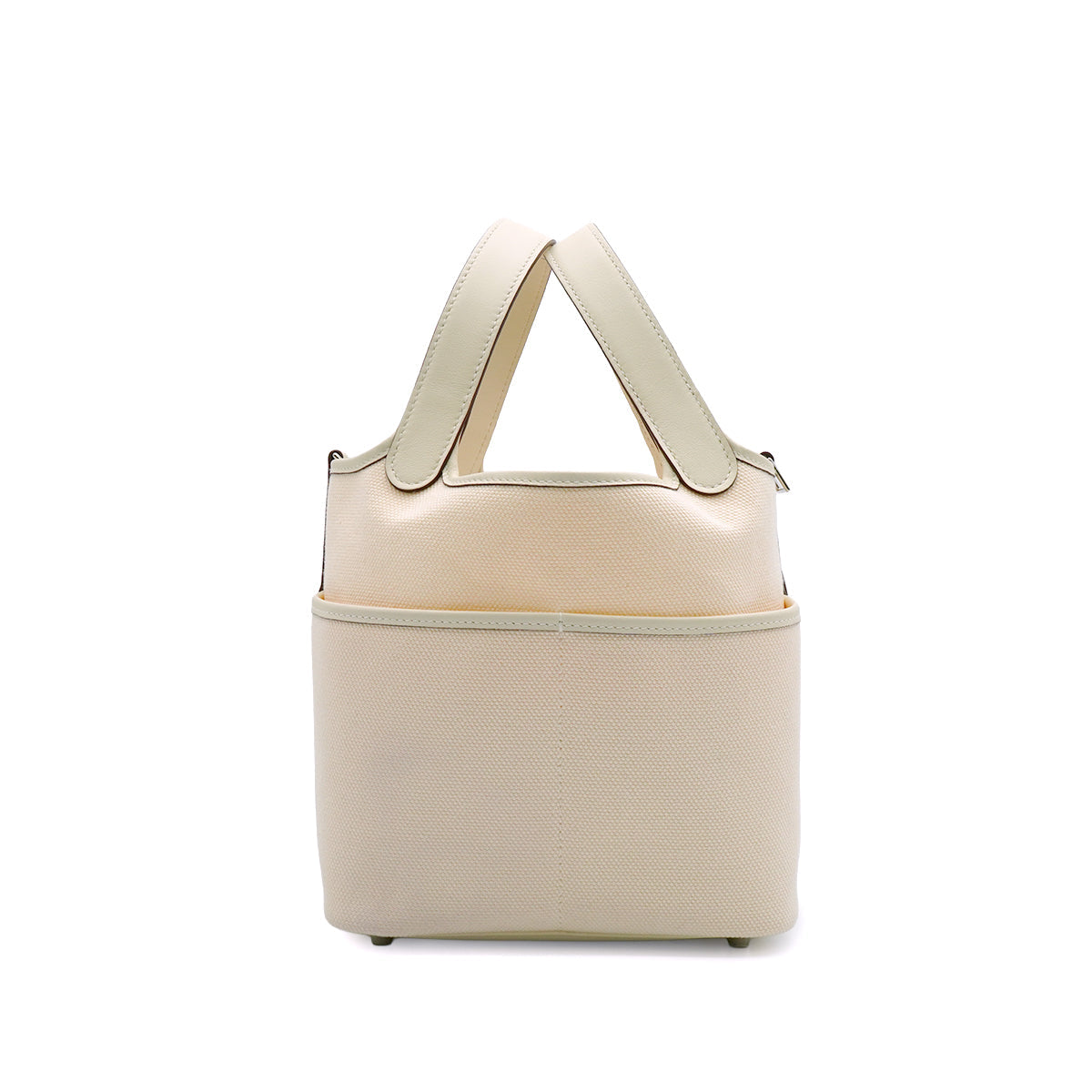 HERMES PICOTIN LOCK PM CARGO POCKET NATA TOILE GOELAND VEAU SWIFT 2021 Z STAMP PALLADIUM HARDWARE 90342568