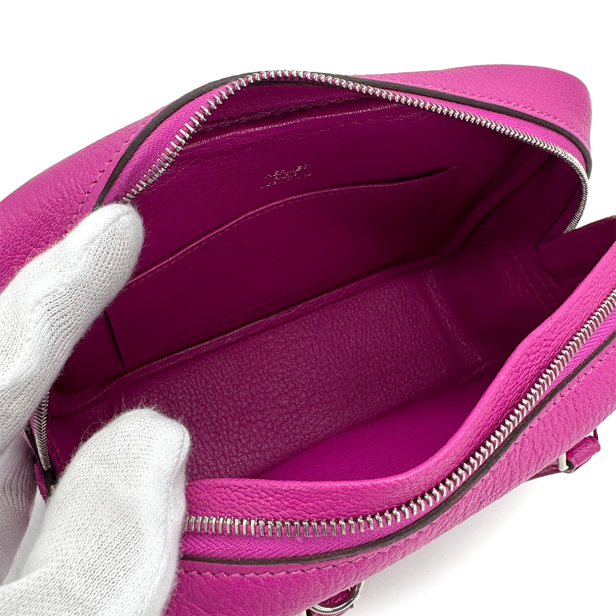 HERMES PLUME2 MINI ROSE PURPLE CHEVRE HAND SHOULDER BAG 2017 A STAMP PALLADIUM HARDWARE 90323192
