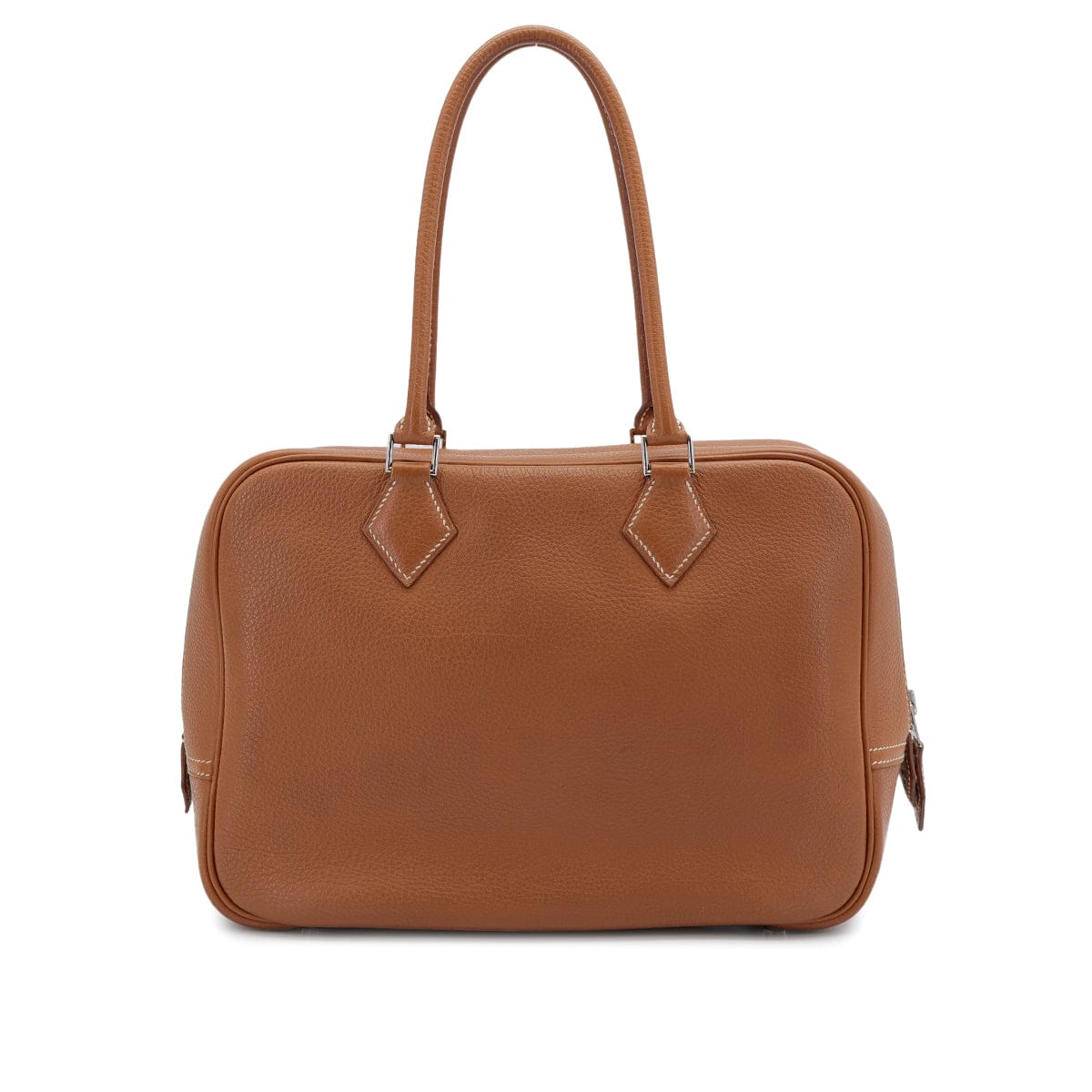 HERMES PLUME 28 GOLD TOGO HAND BAG 1999 SQUARE C PALLADIUM HARDWARE 90320623