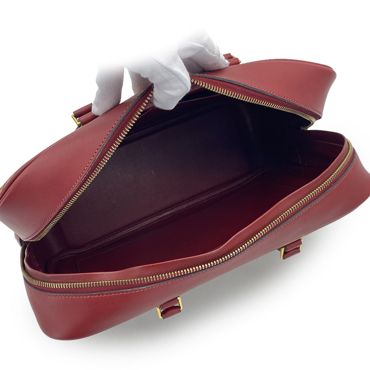 HERMES PLUME 32 ROUGE H MULTICOLOR BOXCALF VIBRATO HAND BAG 2001 SQUARE E GOLD HARDWARE 90322708