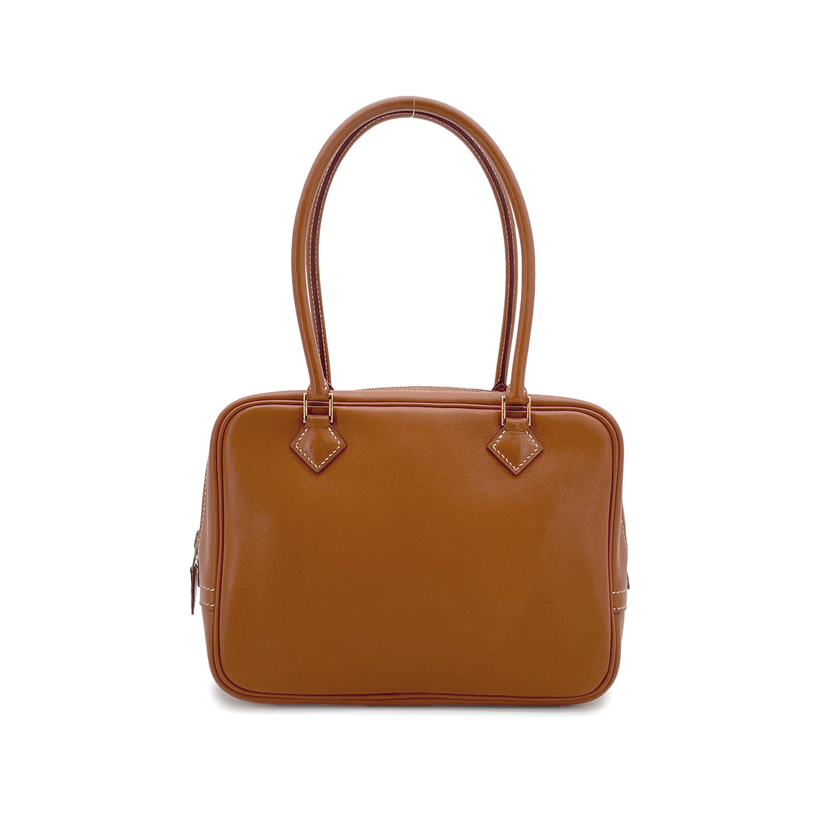 HERMES PLUME MINI GOLD VEAU SWIFT HAND BAG 2001 SQUARE E GOLD HARDWARE 90317190