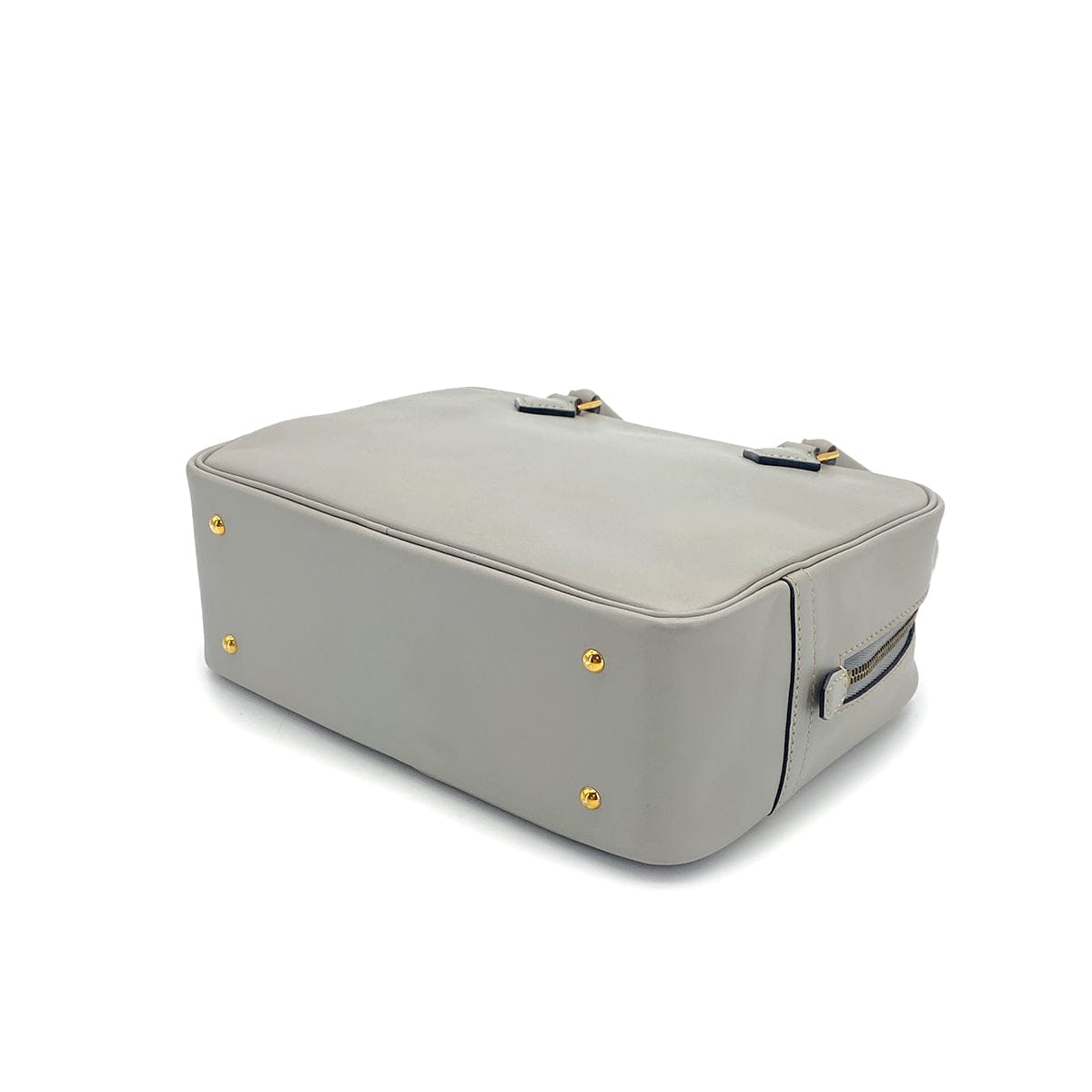 HERMES PLUME MINI GRAY BOX CALF HAND BAG 1999 SQUARE C GOLD HARDWARE 90319682